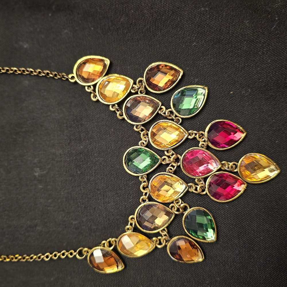 Multicolor Teardrop Necklace